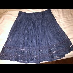 Women’s blue lace skirt